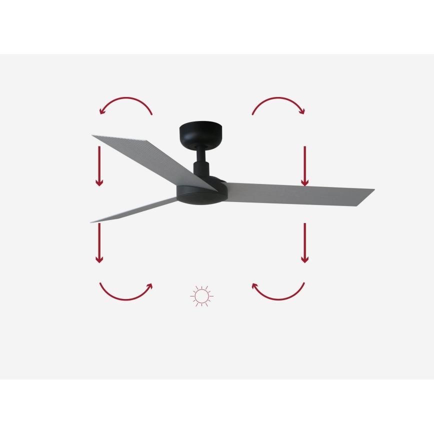FARO 34287 - Ventilatore da soffitto CRUISER XL nero diametro 160 cm + telecomando