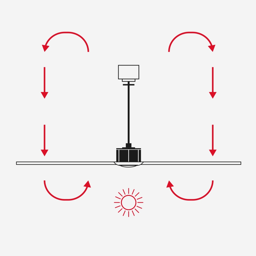FARO 34287WT1S - Dimmbarer LED-Deckenventilator CRUISER XL LED/18W/230V 2700/3000/4000K Ø 160 cm grau/schwarz Wi-Fi Tuya + Fernbedienung