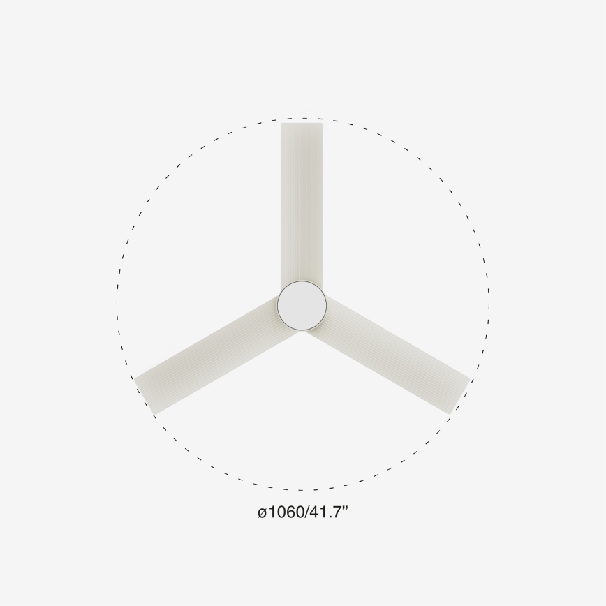 FARO 34288-1TW - Ventilatore a LED dimmerabile CRUISER S con LED 20W/230V, diam. 106 cm, 2700/3000/4000K + telecomando