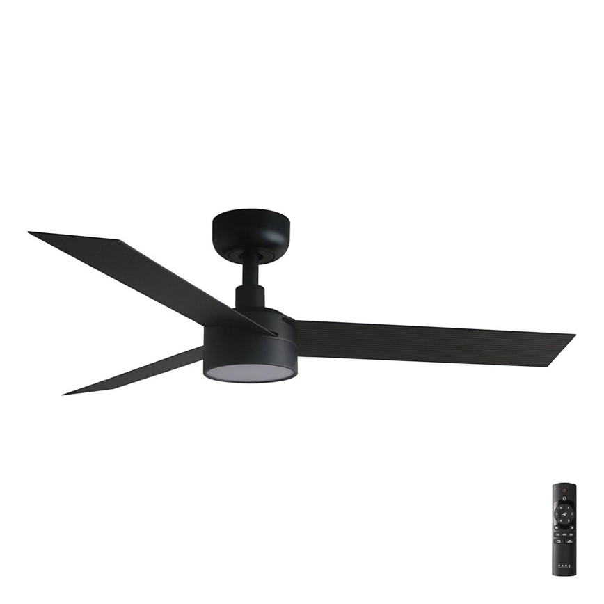 FARO 34289-1TW - Dimmbarer LED-Deckenventilator CRUISER S LED/18W/230V 2700/4000/6500K d 106 cm schwarz + Fernbedienung