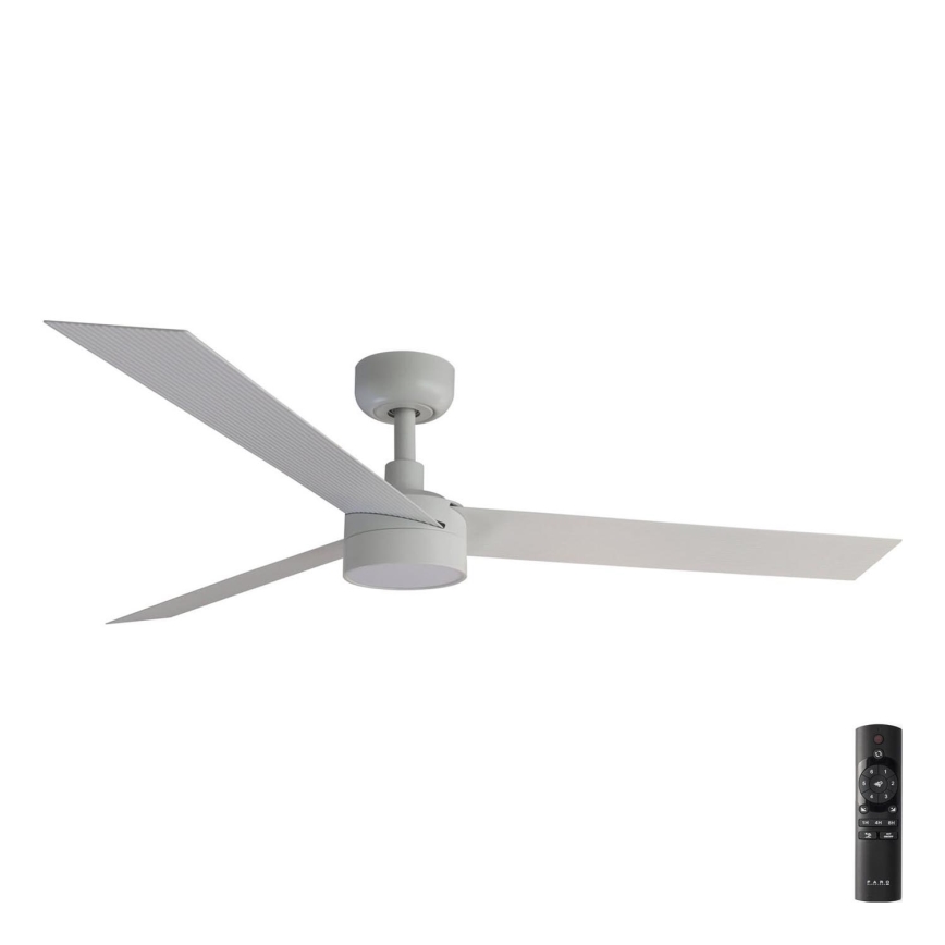 FARO 34290-1TW - Dimmbarer LED-Ventilator CRUISER LED/20W/230V 2700/4000/6500K d 132 cm weiß + Fernbedienung