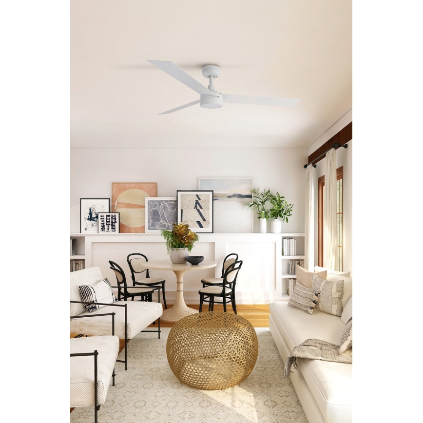 FARO 34290-1TW - Ventilateur à intensité variable CRUISER LED/20W/230V 2700/4000/6500K d. 132 cm blanc + télécommande