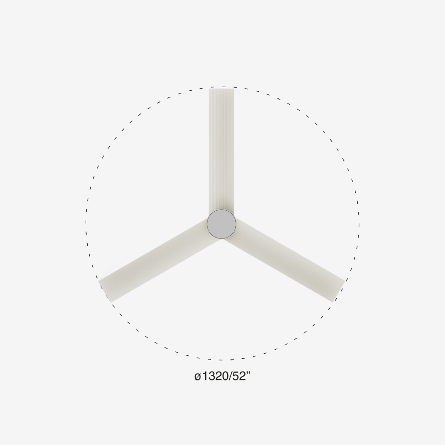 FARO 34290-1TW - Ventilateur à intensité variable CRUISER LED/20W/230V 2700/4000/6500K d. 132 cm blanc + télécommande