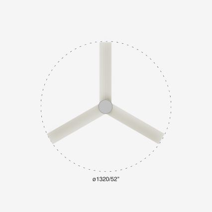 FARO 34290-1TW - ventilateur dimmable CRUISER LED/20W/230V 2700/3000/4000K Ø 132 cm blanc + télécommande