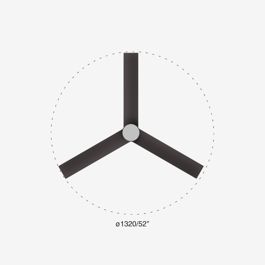 FARO 34291-1TW - Ventilateur de plafond à intensité variable CRUISER LED/20W/230V 2700/4000/6500K d. 132 cm noir + télécommande