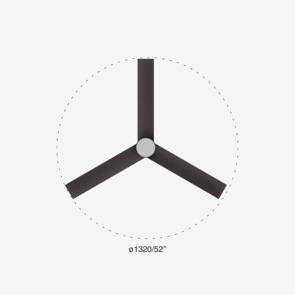 FARO 34291-1TW - Ventilateur de plafond LED dimmable CRUISER LED/20W/230V 2700/3000/4000K Ø 132 cm noir + télécommande