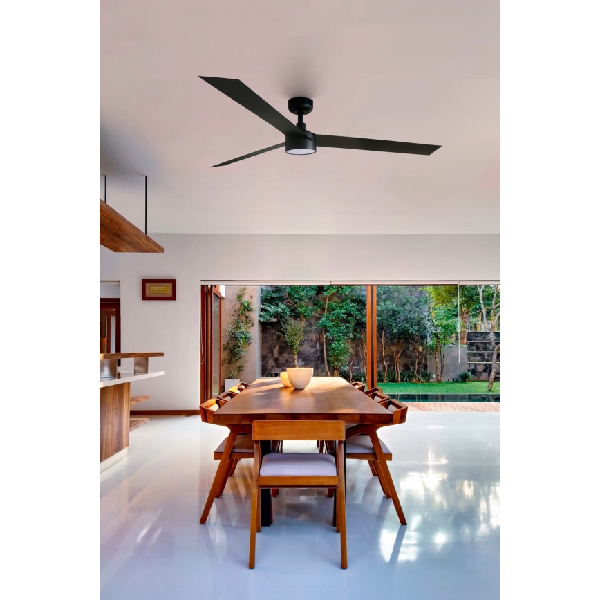 FARO 34293-1TW - Ventilateur de plafond à intensité variable CRUISER XL LED/18W/230V 2700/4000/6500K d. 160 cm noir + télécommande
