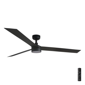 FARO 34293-1TW - Ventilateur de plafond à intensité variable CRUISER XL LED/18W/230V 2700/4000/6500K d. 160 cm noir + télécommande