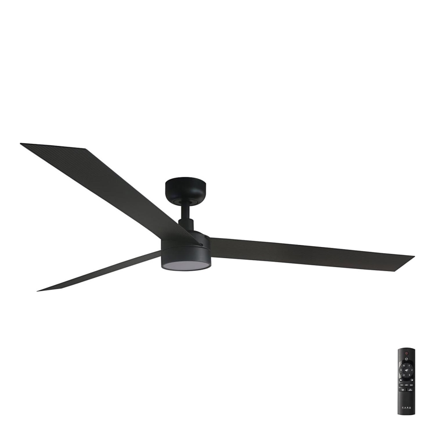 FARO 34293-1TW - Ventilateur de plafond à intensité variable CRUISER XL LED/18W/230V 2700/4000/6500K d. 160 cm noir + télécommande