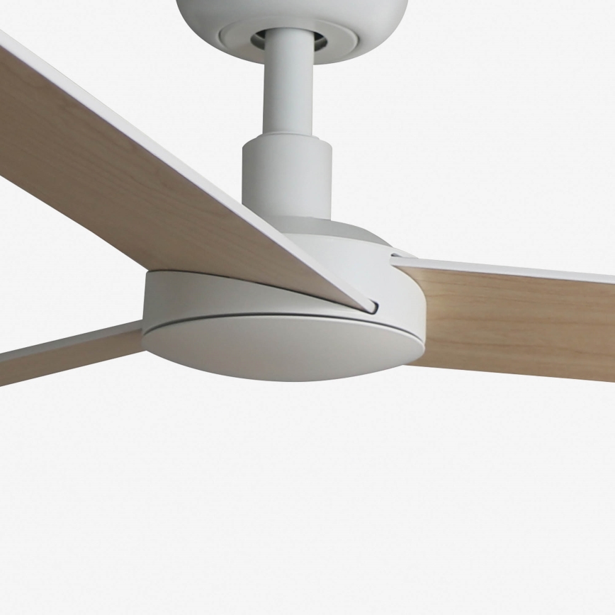 FARO 34295WT - Ventilateur de plafond RUDDER S blanc/beige d. 106 cm Wi-Fi Tuya + Télécommande