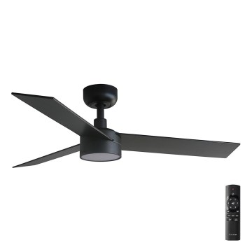 FARO 34296-1TW - Ventilatore da soffitto dimmerabile a LED RUDDER S LED/18W/230V 2700/4000/6500K diametro 106 cm nero + telecomando