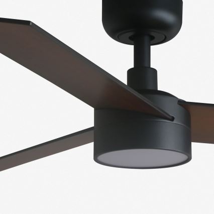 FARO 34296-1TW - Ventilatore da soffitto dimmerabile a LED RUDDER S LED/18W/230V 2700/4000/6500K diametro 106 cm nero + telecomando