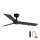 FARO 34296WP - Deckenventilator RUDDER S schwarz d 106 cm SMART + Fernbedienung