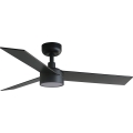 FARO 34296WT-1TW - Ventilateur de plafond à intensité variable RUDDER S LED/18W/230V 2700/4350/6000K noir/marron d. 106 cm Wi-Fi Tuya + Télécommande