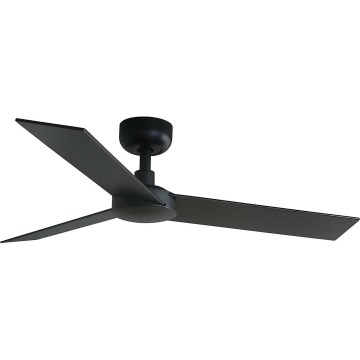 FARO 34296WT - Ventilatore da soffitto RUDDER S nero/marrone diametro 106 cm Wi-Fi Tuya + telecomando