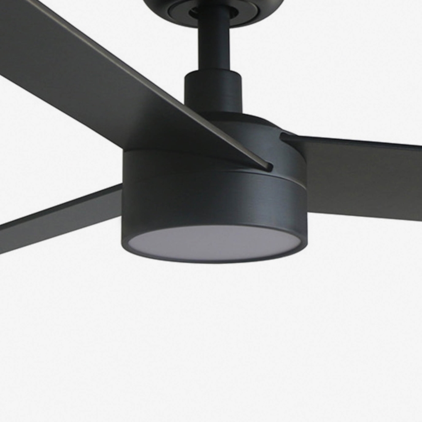 FARO 34296WT1S - Ventilatore da soffitto dimmerabile RUDDER S LED/18W/230V 2700/3000/4000K Ø 106 cm marrone/nero Wi-Fi Tuya + telecomando