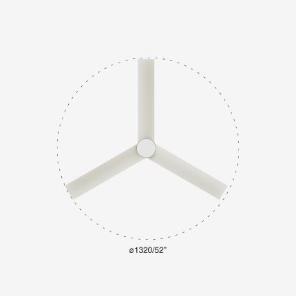 FARO 34297-1TW - Dimmbarer LED-Ventilator RUDDER L LED/20W/230V 2700/3000/4000K Ø 132 cm + Fernbedienung