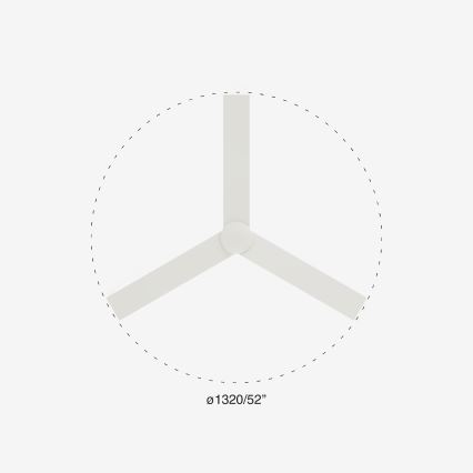 FARO 34297WP - Ventilatore da soffitto RUDDER L bianco diam. 132 cm SMART + telecomando