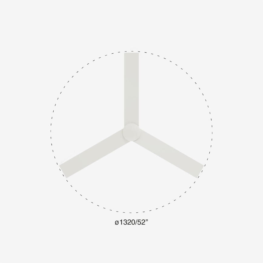 FARO 34297WP - Ventilatore da soffitto RUDDER L bianco diam. 132 cm SMART + telecomando