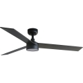 FARO 34298WT-1TW - Ventilateur de plafond à intensité variable RUDDER L LED/18W/230V 2700/4350/6000K noir d. 132 cm Wi-Fi Tuya + Télécommande