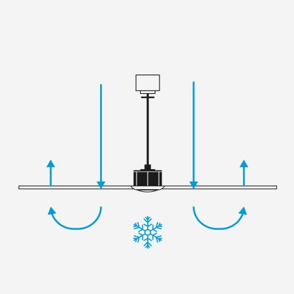 FARO 34298WT1S - Ventilatore da soffitto dimmerabile RUDDER L LED/18W/230V 2700/3000/4000K Ø 132 cm marrone/nero Wi-Fi Tuya + telecomando