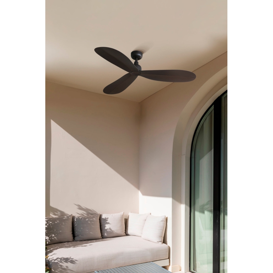 FARO 34301 - Ventilatore da soffitto PALMA marrone diametro 129 cm IP44 + telecomando
