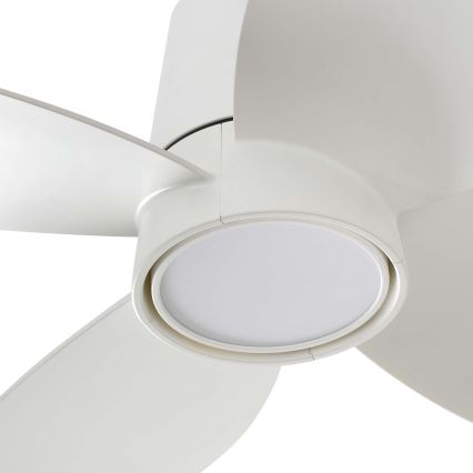 FARO 34315WT - Ventilateur de plafond à intensité variable KLOVER TUB S LED/20W/230V 2700/4000/6500K blanc d. 80 cm Wi-Fi Tuya + Télécommande