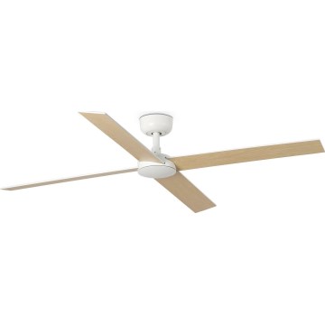 FARO 34355WT - Deckenventilator RUDDER L weiß/beige d 132 cm Wi-Fi Tuya + Fernbedienung