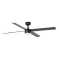 FARO 34356-1TW - Ventilatore da soffitto dimmerabile a LED RUDDER L LED/20W/230V nero/marrone diametro 132 cm + telecomando