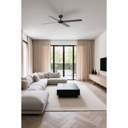 FARO 34356 - Ventilateur de plafond RUDDER L marron/noir d. 132 cm + Télécommande