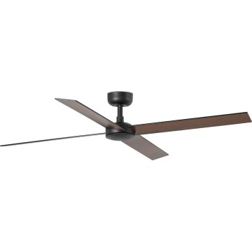 FARO 34356WT - Deckenventilator RUDDER L braun/schwarz d 132 cm Wi-Fi Tuya + Fernbedienung