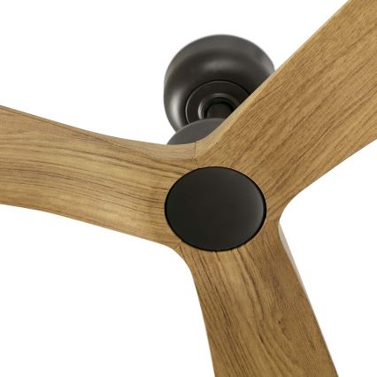 FARO 34360 - Ventilatore da soffitto OUTWOOD L marrone/nero diametro 150 cm IP44 + telecomando