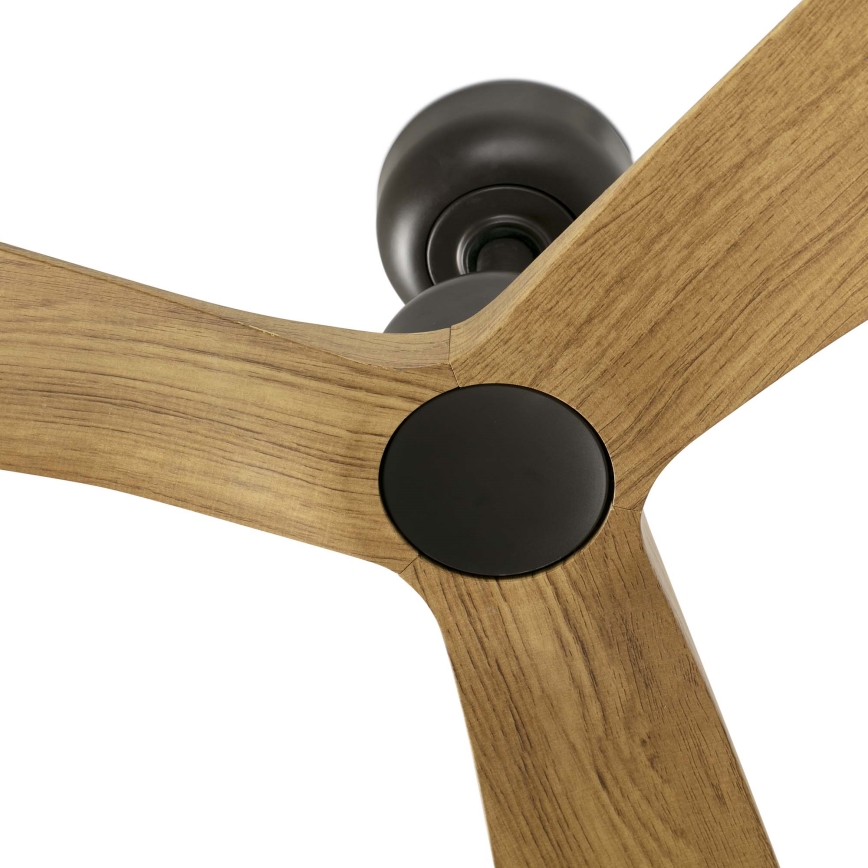 FARO 34360 - Ventilatore da soffitto OUTWOOD L marrone/nero diametro 150 cm IP44 + telecomando