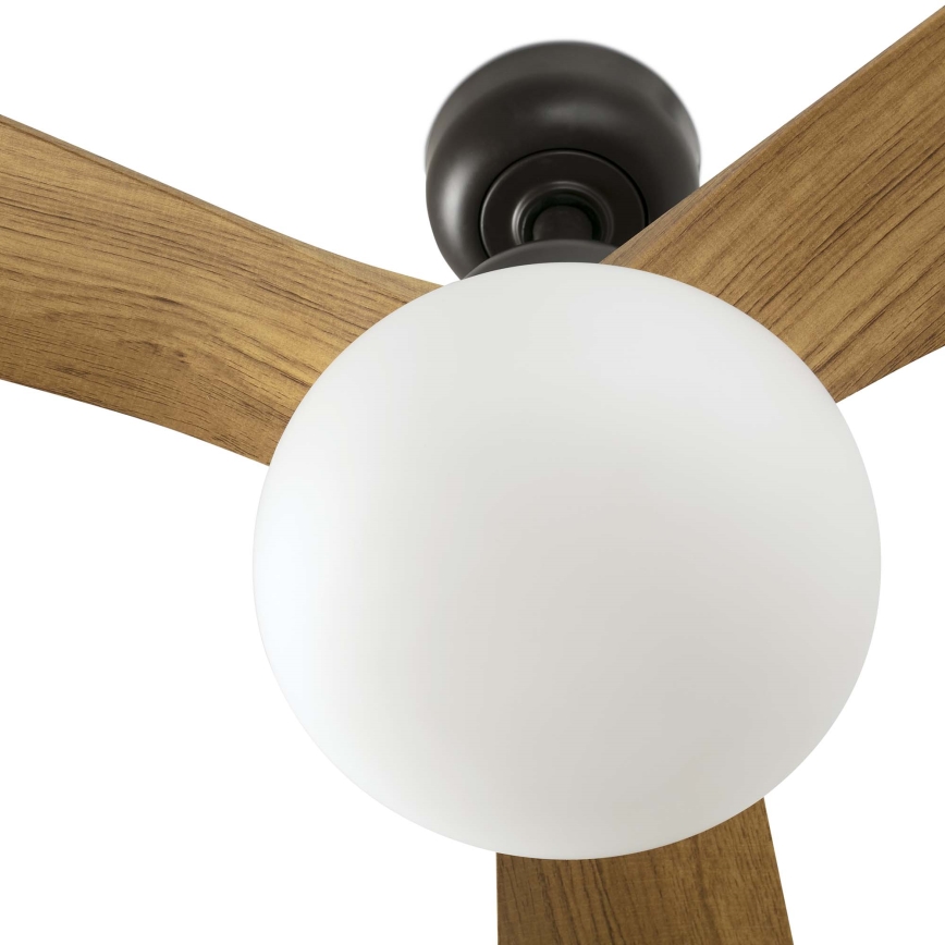 FARO 34360WT-11L - Ventilatore da soffitto OUTWOOD L 1xE27/15W/230V marrone/nero diametro 150 cm Wi-Fi Tuya IP44 + telecomando