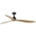 FARO 34360WT - Deckenventilator OUTWOOD L braun/schwarz d 150 cm Wi-Fi Tuya IP44 + Fernbedienung