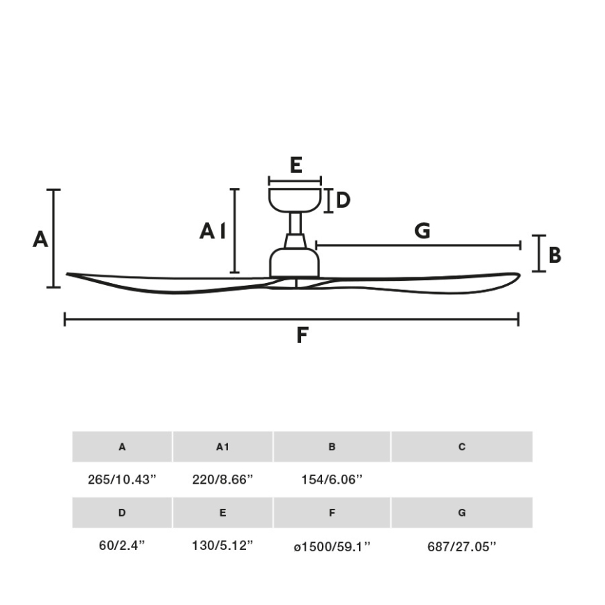 FARO 34361WT - Ventilatore da soffitto OUTWOOD L marrone/bianco diametro 150 cm Wi-Fi Tuya IP44 + telecomando
