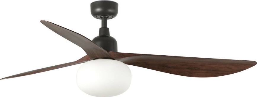 FARO 34362WT-11L - Deckenventilator OUTWOOD L 1xE27/15W/230V braun/schwarz d 150 cm Wi-Fi Tuya IP44 + Fernbedienung