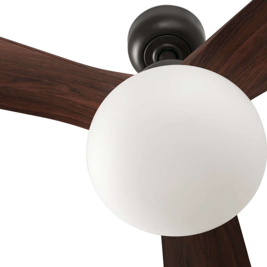 FARO 34362WT-11L - Deckenventilator OUTWOOD L 1xE27/15W/230V braun/schwarz d 150 cm Wi-Fi Tuya IP44 + Fernbedienung