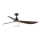 FARO 34362WT-11L - Ventilatore da soffitto OUTWOOD L 1xE27/15W/230V marrone/nero Ø 150 cm Wi-Fi Tuya IP44 + telecomando