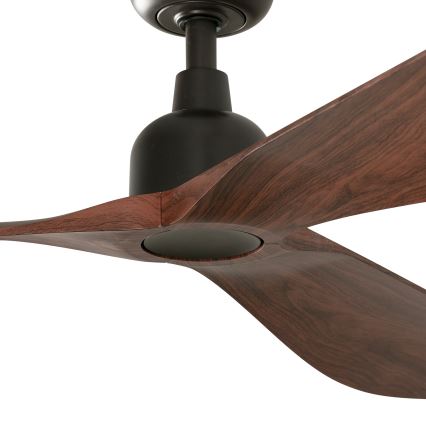 FARO 34362WT - Deckenventilator OUTWOOD L braun/schwarz d 150 cm Wi-Fi Tuya IP44 + Fernbedienung