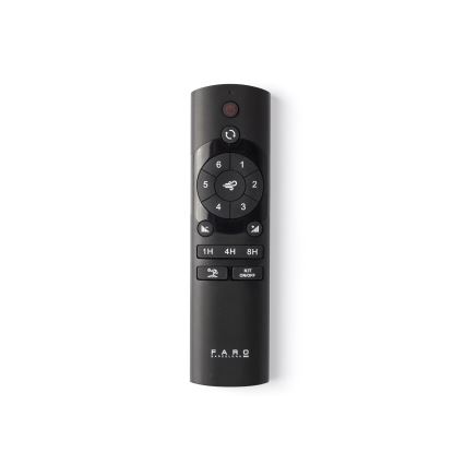 FARO 34362WT - Deckenventilator OUTWOOD L braun/schwarz d 150 cm Wi-Fi Tuya IP44 + Fernbedienung