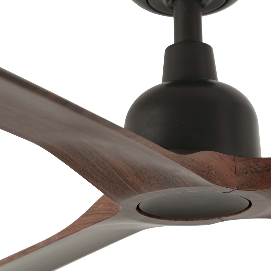 FARO 34362WT - Ventilateur de plafond OUTWOOD L marron/noir d. 150 cm Wi-Fi Tuya IP44 + Télécommande