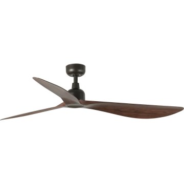 FARO 34362WT - Ventilatore da soffitto OUTWOOD L marrone/nero diametro 150 cm Wi-Fi Tuya IP44 + telecomando