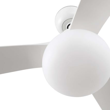 FARO 34363WT-11L - Deckenventilator OUTWOOD L 1xE27/15W/230V weiß d 150 cm Wi-Fi Tuya IP44 + Fernbedienung