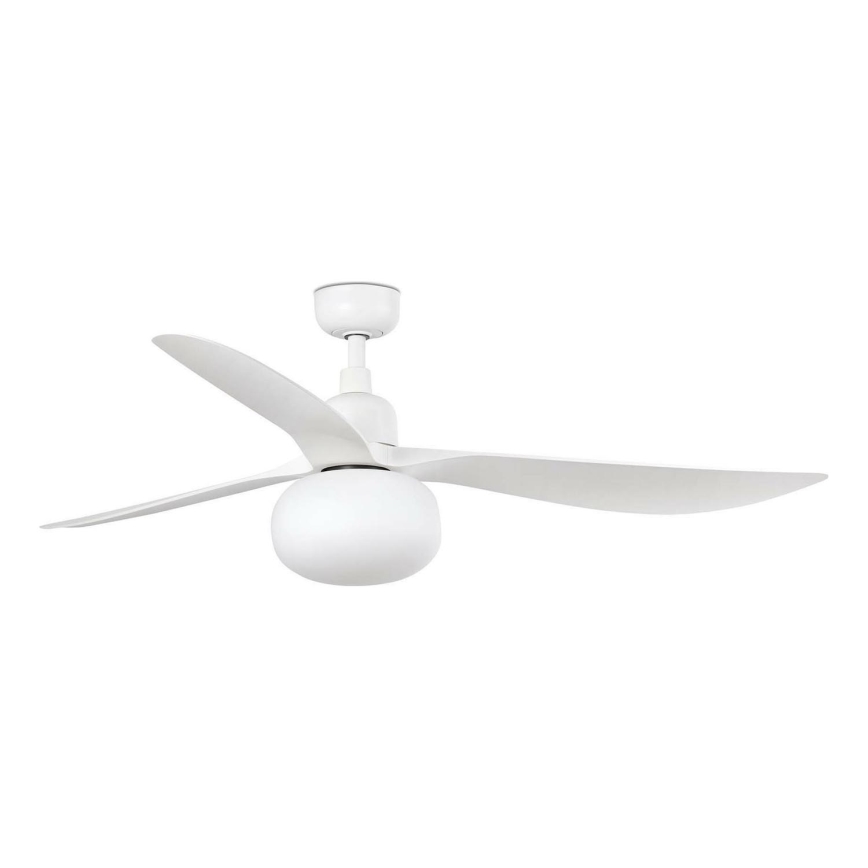 FARO 34363WT-11L - Ventilatore da soffitto OUTWOOD L 1xE27/15W/230V bianco diametro 150 cm Wi-Fi Tuya IP44 + telecomando
