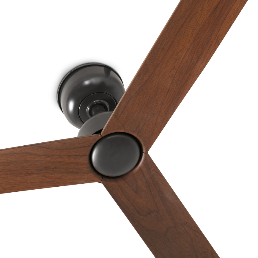 FARO 34372WT - Ventilateur de plafond MARINE M Ø 125 cm marron/noir IP44 Wi-Fi Tuya + télécommande