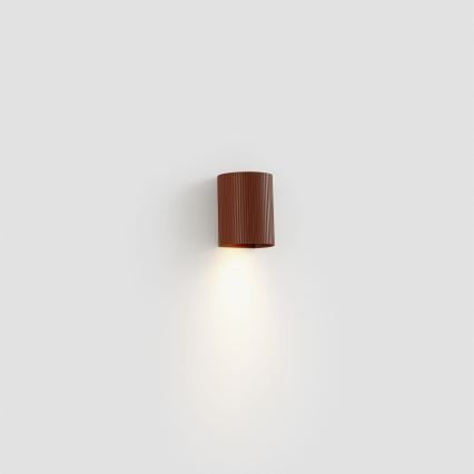FARO 40529 - Applique SOLE 1xGU10/8W/230V color mattone ondulato arrotondato