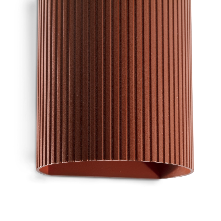 FARO 40529 - Applique SOLE 1xGU10/8W/230V color mattone ondulato arrotondato