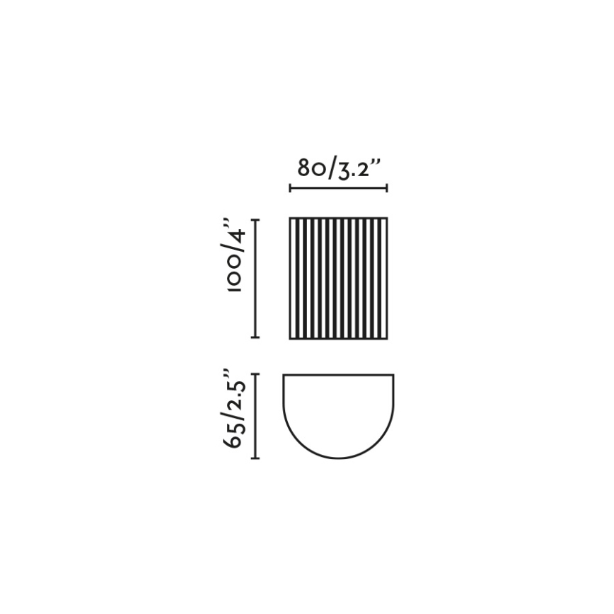 FARO 40529 - Applique SOLE 1xGU10/8W/230V color mattone ondulato arrotondato