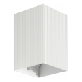 FARO 40534 - Applique SOLE 1xGU10/8W/230V bianco ondulato quadrato